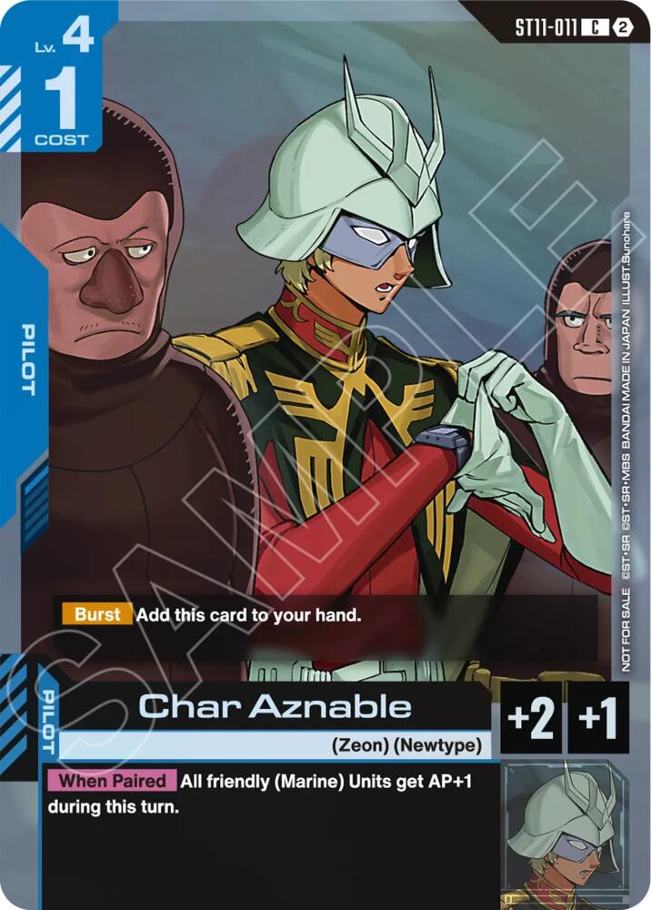 Char Aznable (ST11-ST14 Release Event), Gundam Promotional Cards ST11-011