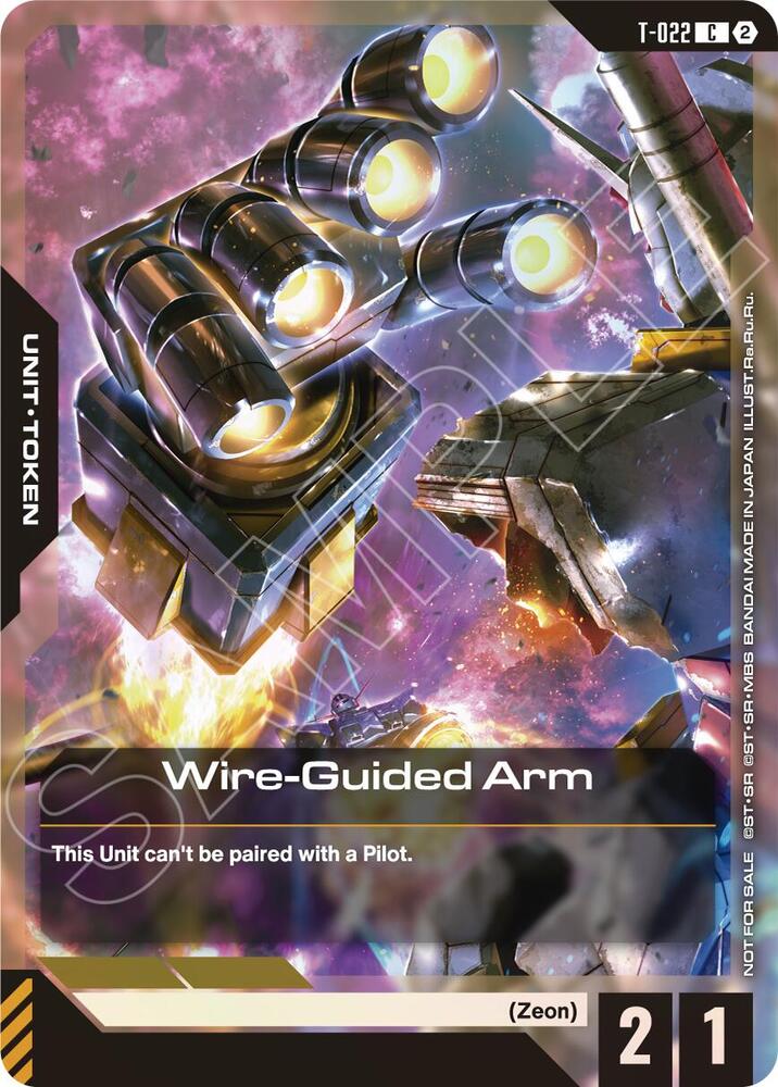 Wire-Guided Arm (T-022) Token (Right Hand) (World Championship Regionals 26-27 Season 2), Gundam Promotional Cards T-022