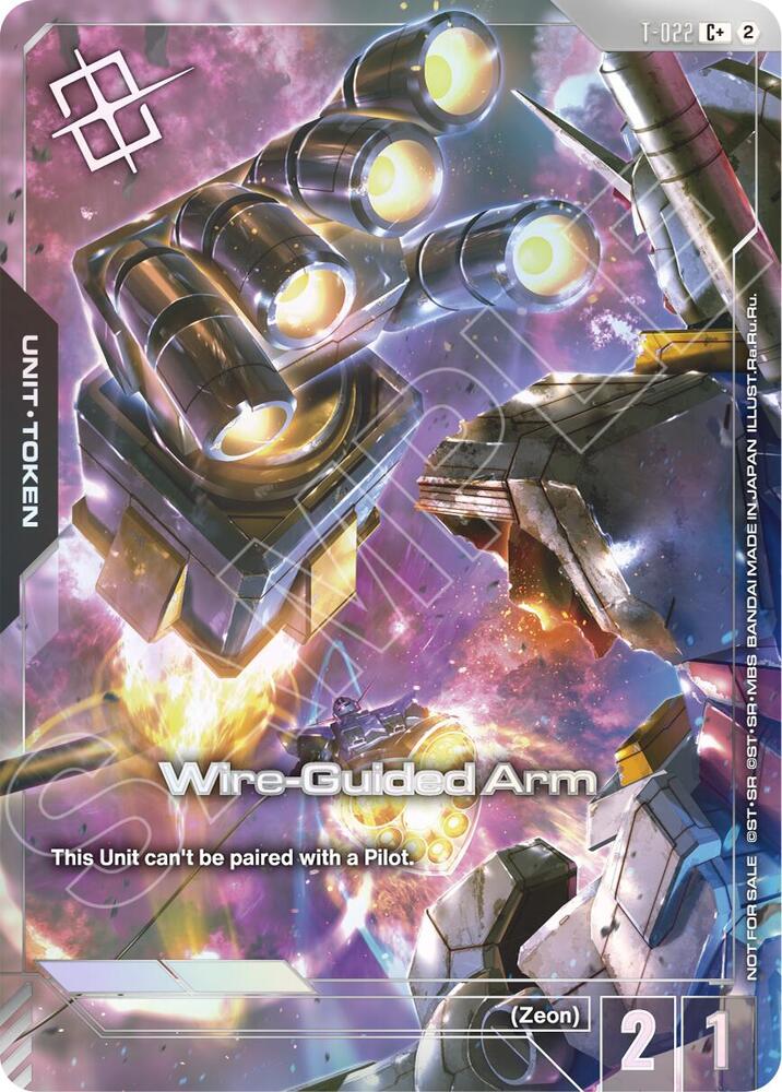 Wire-Guided Arm (T-022) Token (Right Hand) (World Championship Regionals 26-27 Season 2) (Finalist), Gundam Promotional Cards T-022