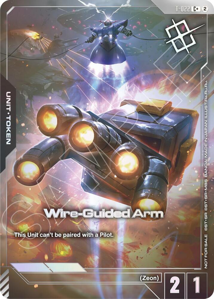 Wire-Guided Arm (T-022) Token (Left Hand) (World Championship Regionals 26-27 Season 2) (Finalist), Gundam Promotional Cards T-022