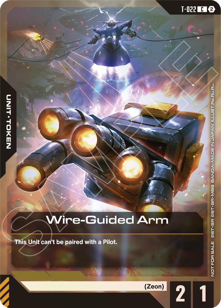Wire-Guided Arm (T-022) Token (Left Hand) (World Championship Regionals 26-27 Season 2), Gundam Promotional Cards T-022