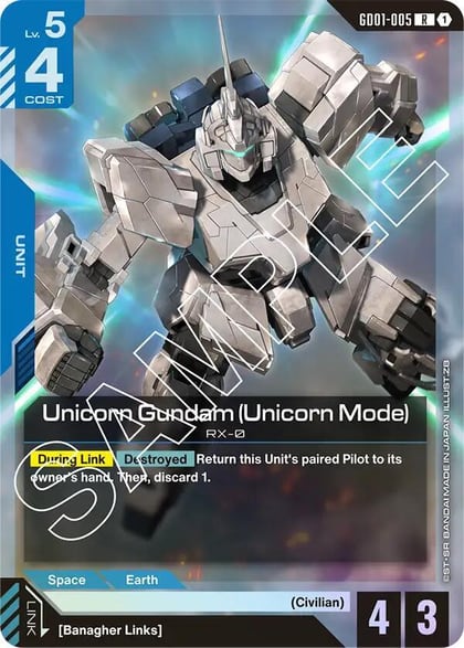Unicorn Gundam (Unicorn Mode), Newtype Rising GD01-005