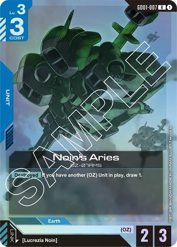 Noin's Aries, Newtype Rising GD01-007