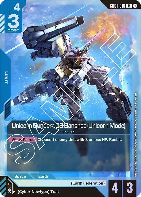 Unicorn Gundam 02 Banshee (Unicorn Mode), Newtype Rising GD01-010