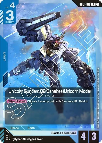 Unicorn Gundam 02 Banshee (Unicorn Mode), Newtype Rising GD01-010
