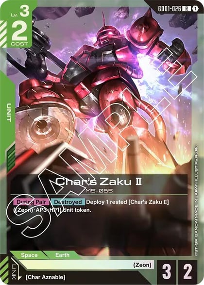 Char's Zaku II, Newtype Rising GD01-026