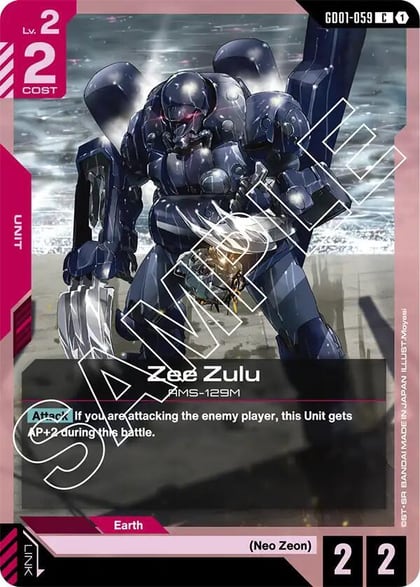 Zee Zulu, Newtype Rising GD01-059
