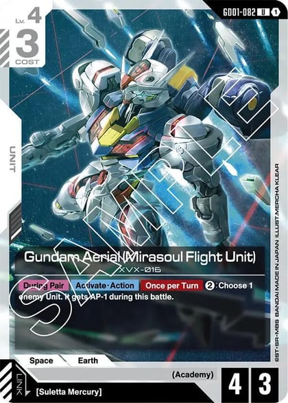 Gundam Aerial (Mirasoul Flight Unit), Newtype Rising GD01-082