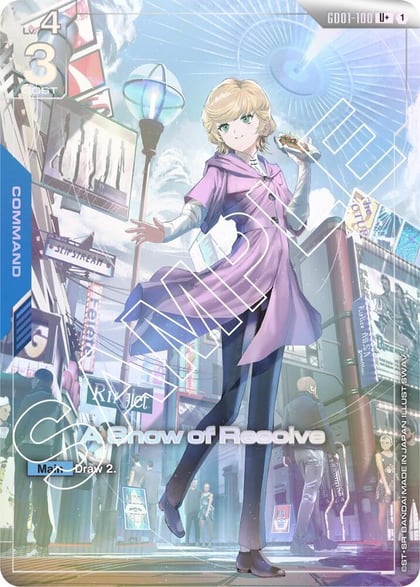 A Show of Resolve (U+), Newtype Rising GD01-100
