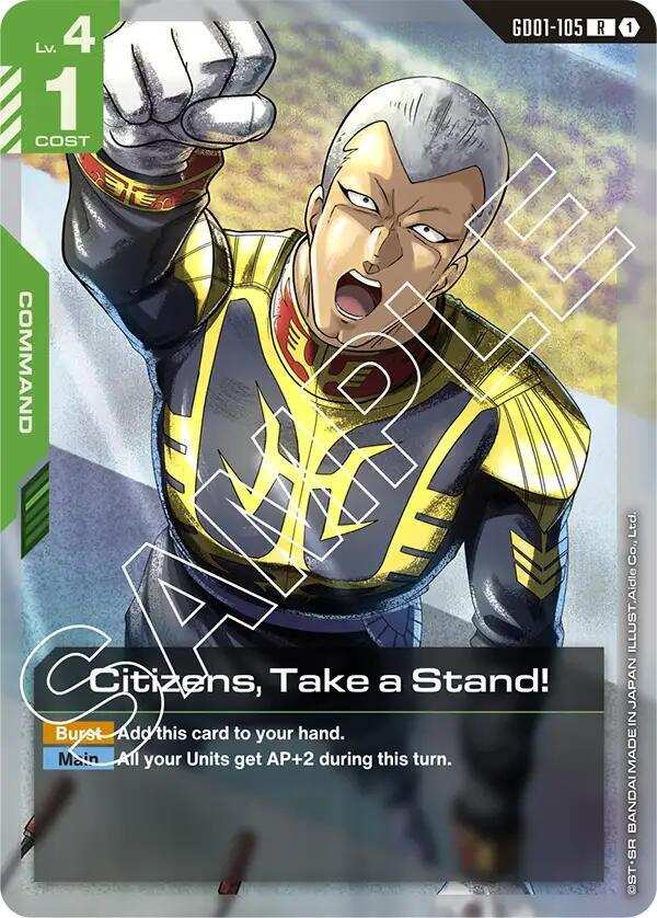 Citizens, Take a Stand!, Newtype Rising GD01-105