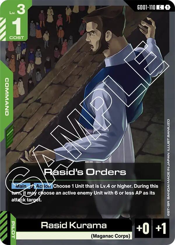 Rasid's Orders, Newtype Rising GD01-110