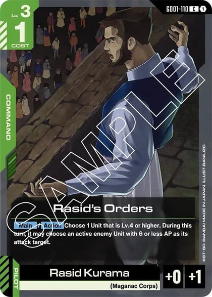 Rasid's Orders, Newtype Rising GD01-110
