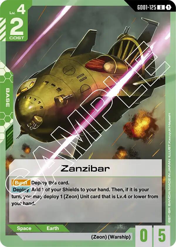Zanzibar, Newtype Rising GD01-125