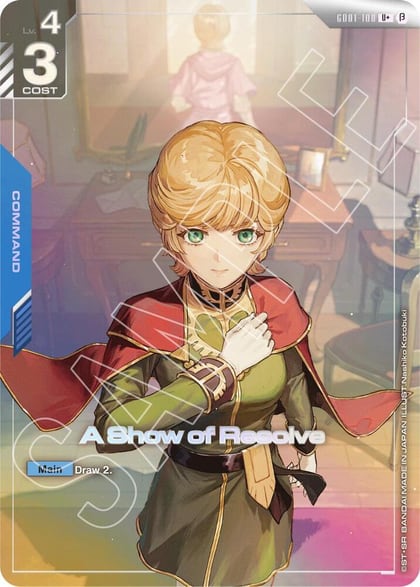 A Show of Resolve (U+), Edition Beta GD01-100