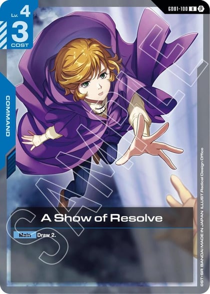 A Show of Resolve, Edition Beta GD01-100
