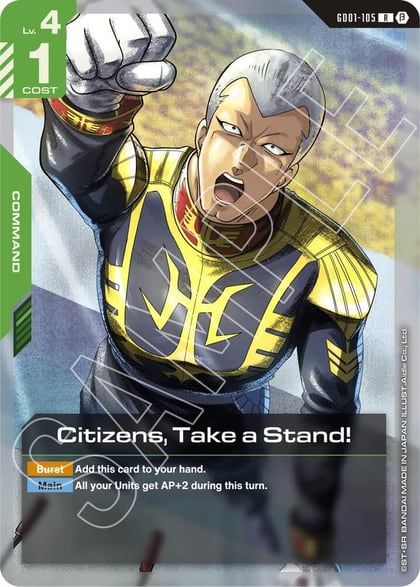 Citizens, Take a Stand!, Edition Beta GD01-105
