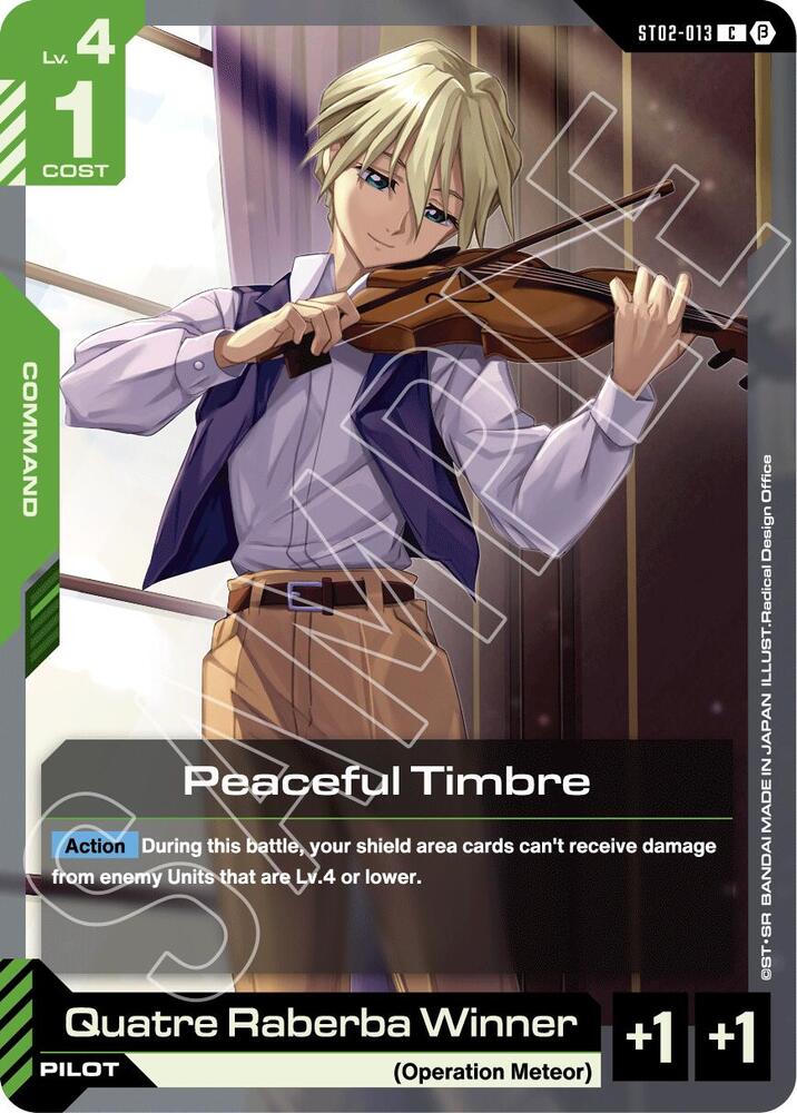 Peaceful Timbre, Edition Beta ST02-013