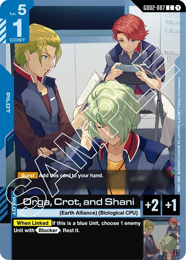 Orga, Crot, and Shani, Dual Impact GD02-087