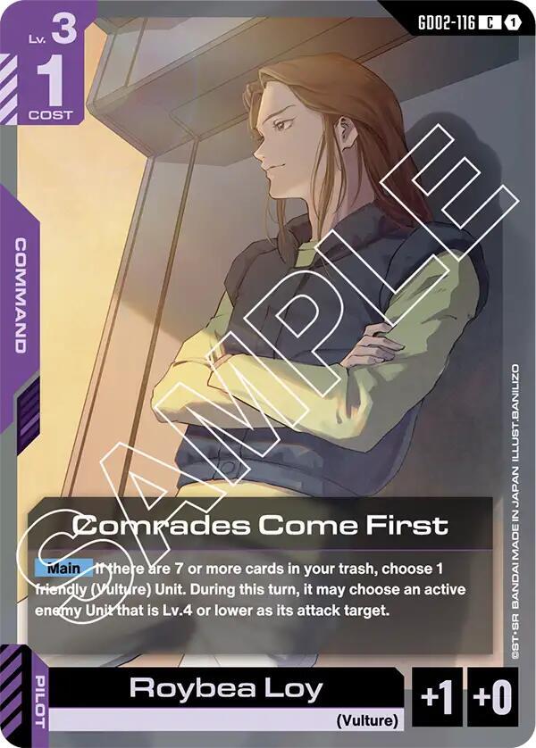 Comrades Come First, Dual Impact GD02-116