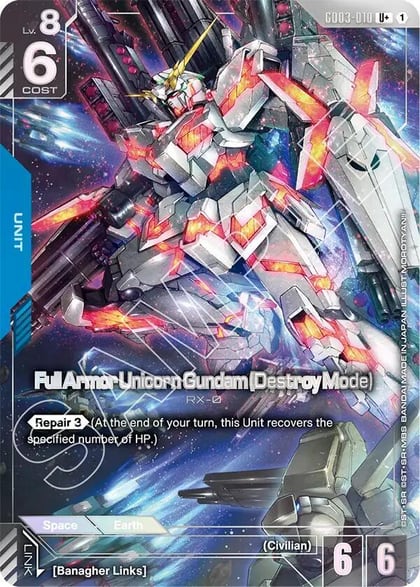 Full Armor Unicorn Gundam (Destroy Mode) (U+), Steel Requiem GD03-010