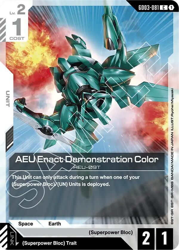 AEU Enact Demonstration Color, Steel Requiem GD03-081