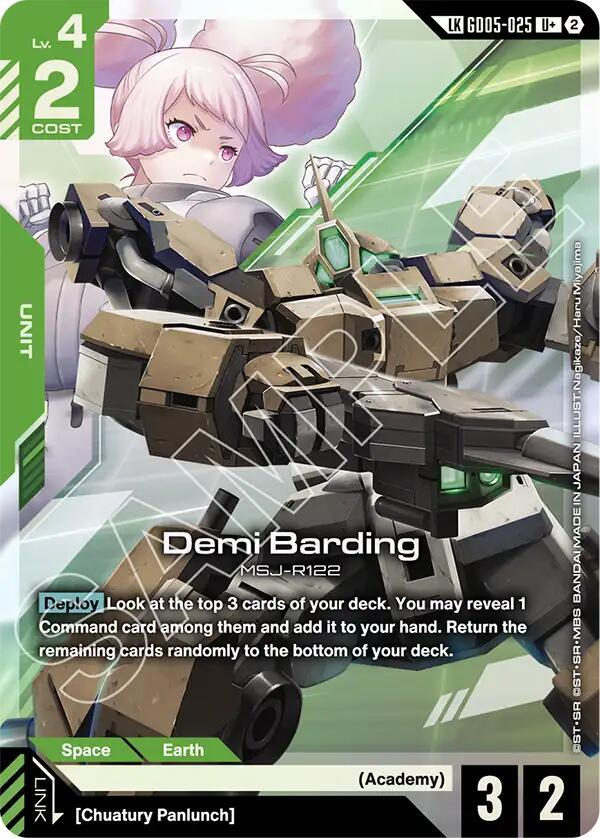 Demi Barding (U+) (Link Rare), Freedom Ascension GD05-025