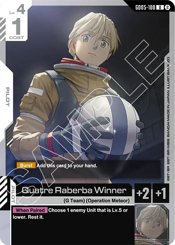 Quatre Raberba Winner, Freedom Ascension GD05-100