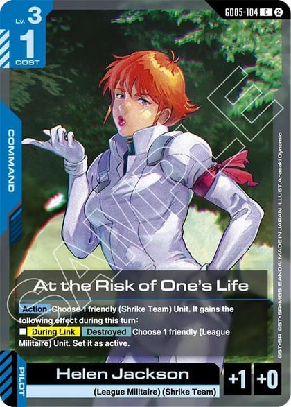 At the Risk of One's Life, Freedom Ascension GD05-104