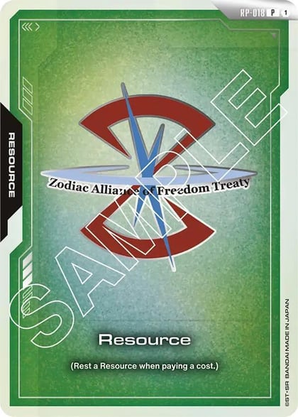 Resource (RP-018) (ZAFT), Promotional Resource Tokens RP-018