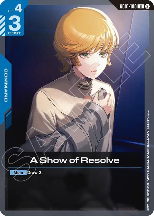 A Show of Resolve, Deck Build Box Freedom Ascension GD01-100