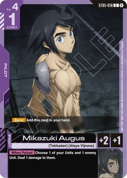 Mikazuki Augus, Deck Build Box Freedom Ascension ST05-010