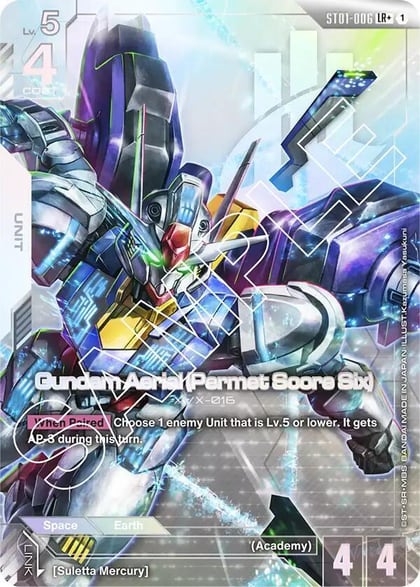 Gundam Aerial (Permet Score Six) (LR+), Starter Deck 01: Heroic Beginnings ST01-006