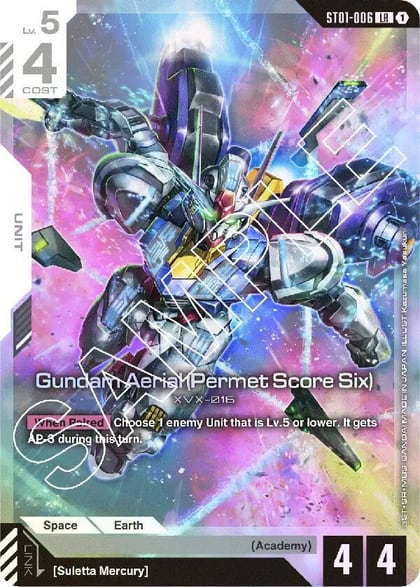 Gundam Aerial (Permet Score Six), Starter Deck 01: Heroic Beginnings ST01-006