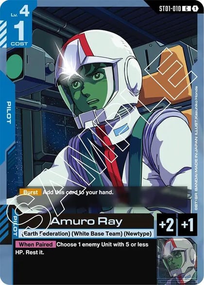 Amuro Ray, Starter Deck 01: Heroic Beginnings ST01-010
