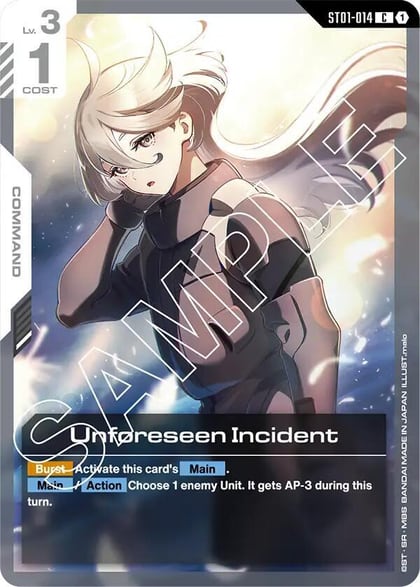 Unforeseen Incident, Starter Deck 01: Heroic Beginnings ST01-014