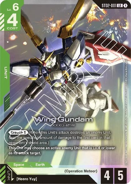 Wing Gundam, Starter Deck 02: Wings of Advance ST02-001