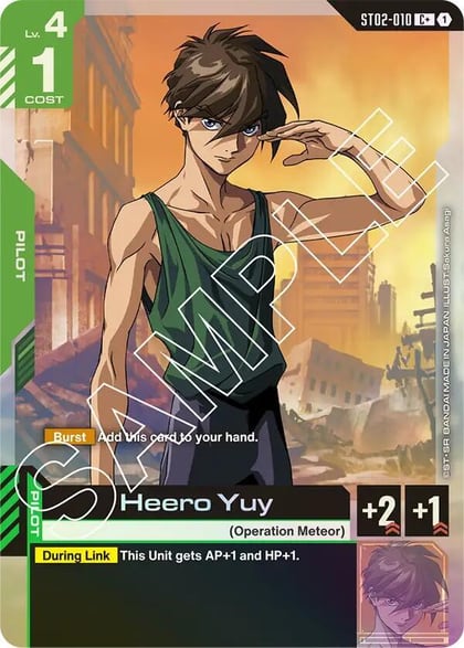 Heero Yuy (C+), Starter Deck 02: Wings of Advance ST02-010