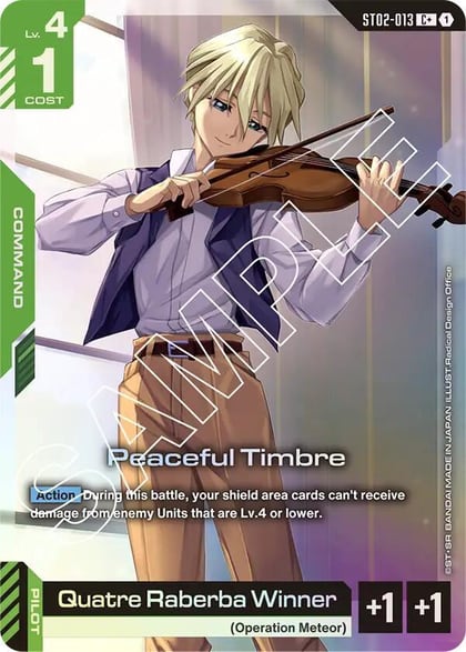 Peaceful Timbre (C+), Starter Deck 02: Wings of Advance ST02-013