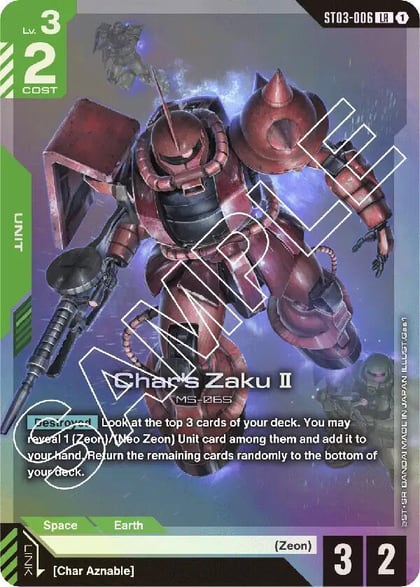 Char's Zaku II, Starter Deck 03: Zeon's Rush ST03-006