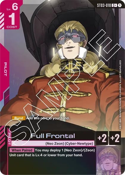 Full Frontal (C+), Starter Deck 03: Zeon's Rush ST03-010