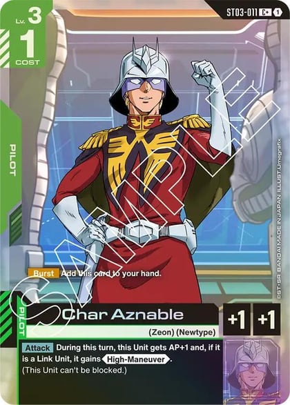 Char Aznable (C+), Starter Deck 03: Zeon's Rush ST03-011