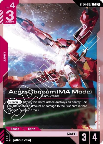 Aegis Gundam (MA Mode), Starter Deck 04: SEED Strike ST04-007