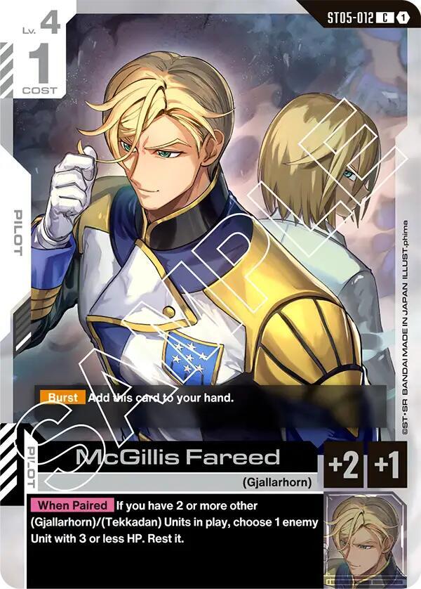 McGillis Fareed, Starter Deck 05: Iron Bloom ST05-012