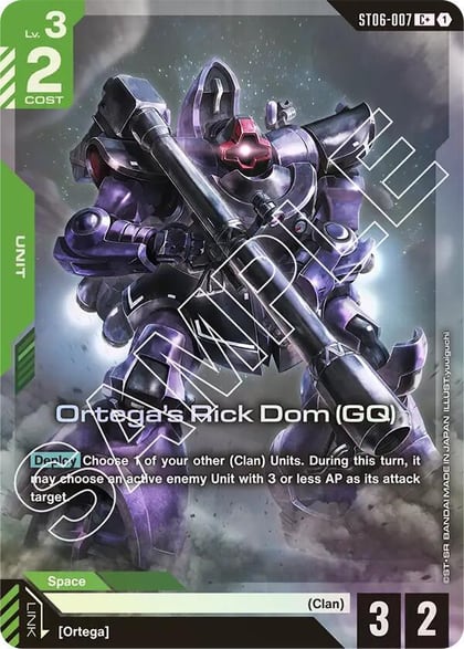 Ortega's Rick Dom (GQ) (C+), Starter Deck 06: Clan Unity ST06-007