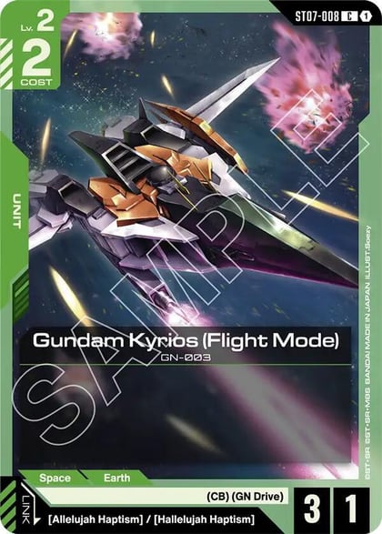 Gundam Kyrios (Flight Mode), Starter Deck 07: Celestial Drive ST07-008