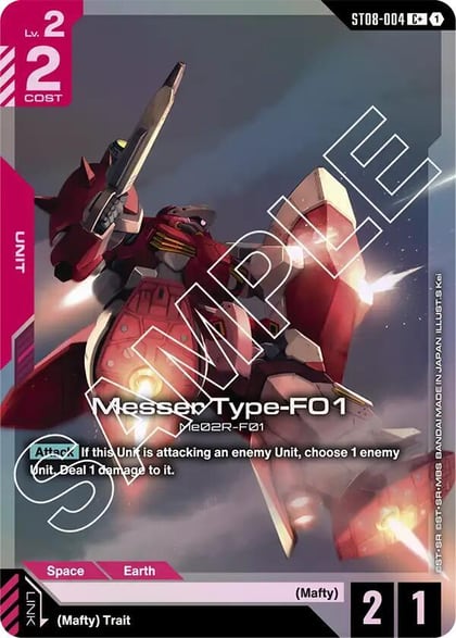 Messer Type-F01 (C+), Starter Deck 08: Flash of Radiance ST08-004