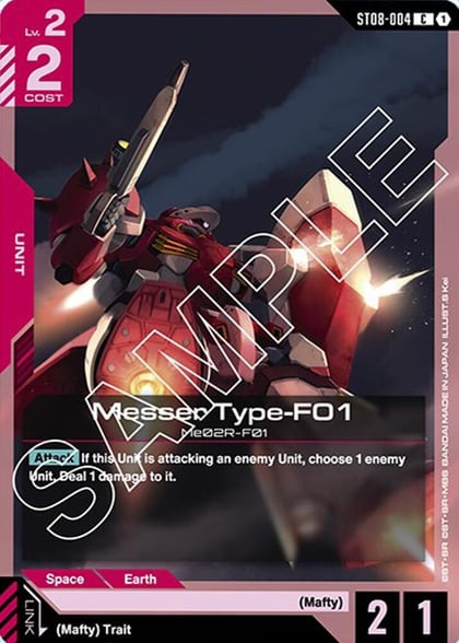 Messer Type-F01, Starter Deck 08: Flash of Radiance ST08-004
