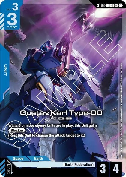 Gustav Karl Type-00 (C+), Starter Deck 08: Flash of Radiance ST08-008