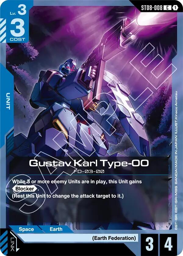 Gustav Karl Type-00, Starter Deck 08: Flash of Radiance ST08-008