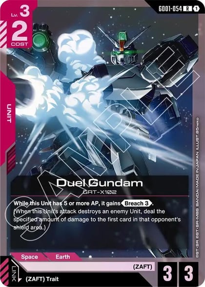 Duel Gundam, Starter Deck 09: Destiny Ignition GD01-054